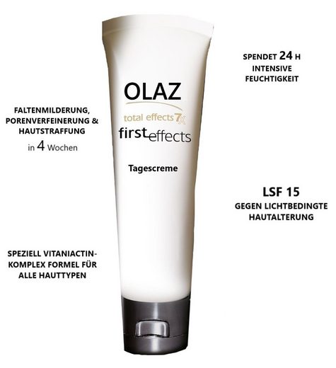 OLAZ Tagescreme Total Effects first effects 7in1 40ml leichte Anti-Aging Tagescreme mit Vitamin E, Vitamin B3 und Pro-Vitamin B5