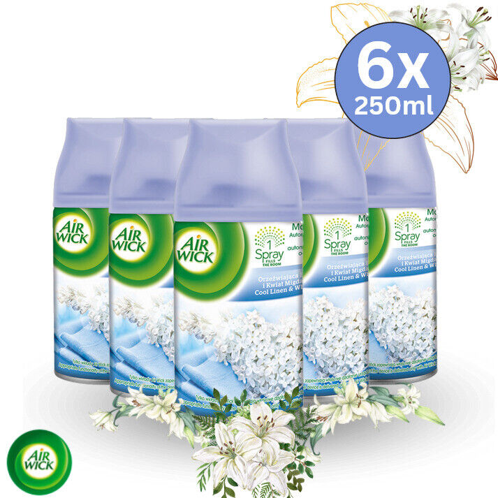 AirWick Freshmatic Max Cool Linen Nachfüller Raumduft, 6x250 ml