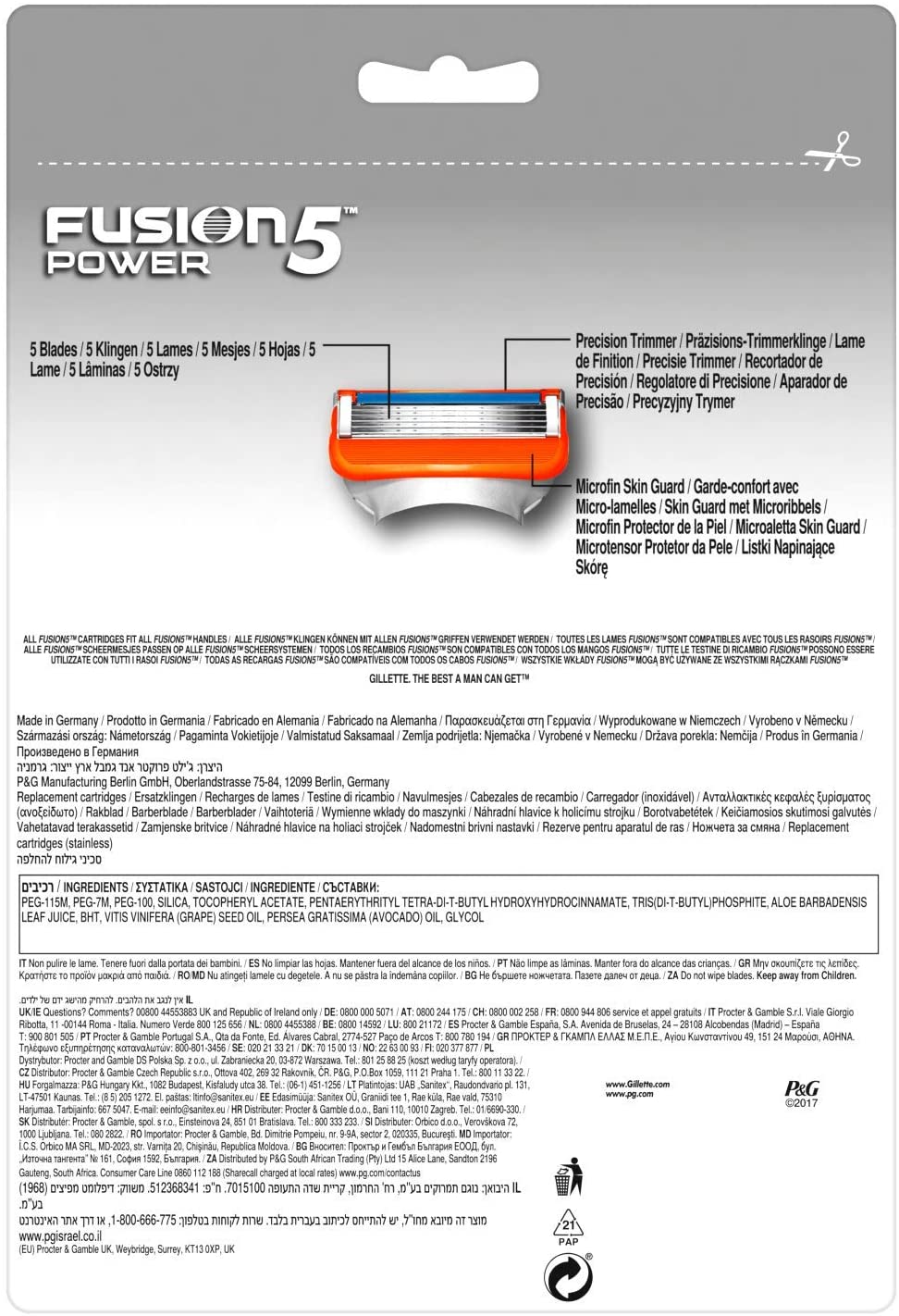 Gilette Fusion5 Power Rasierklingen (1x12)