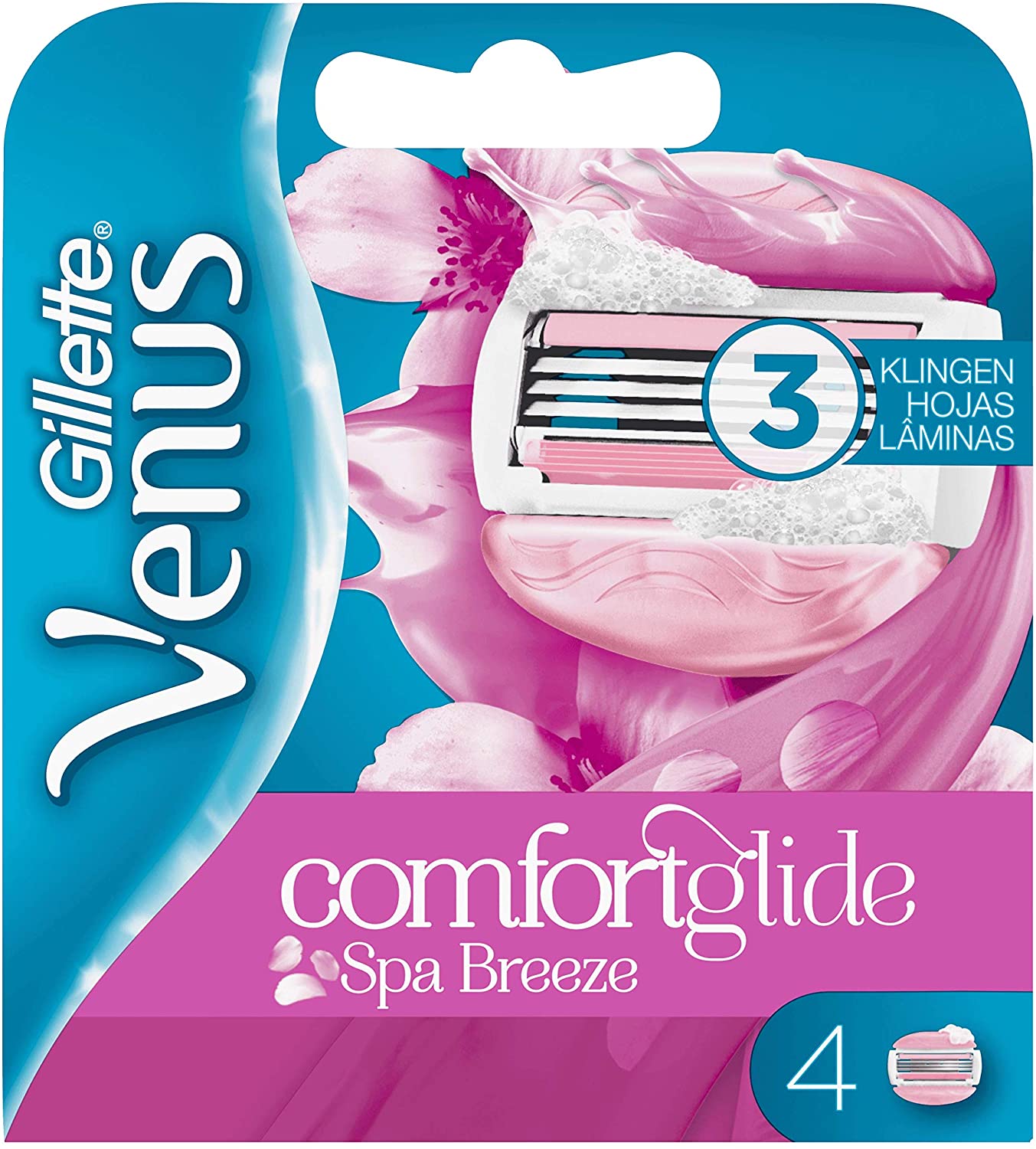 Gillette Venus ComfortGlide Spa Breeze Rasierklingen Frauen (1x4)