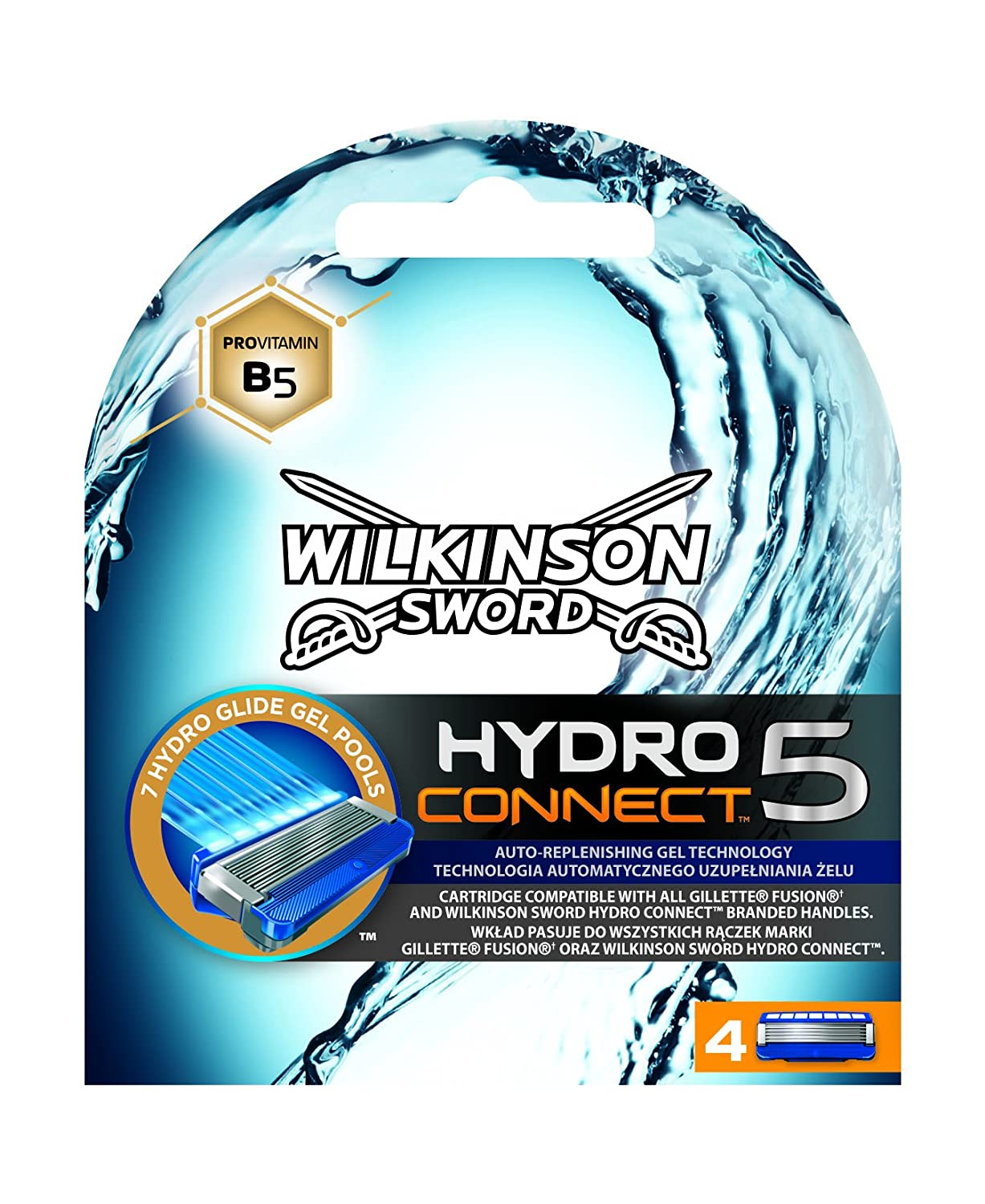 Wilkinson Sword Nachfüllpack Hydro 5 Connect (4x Ersatzklingen)