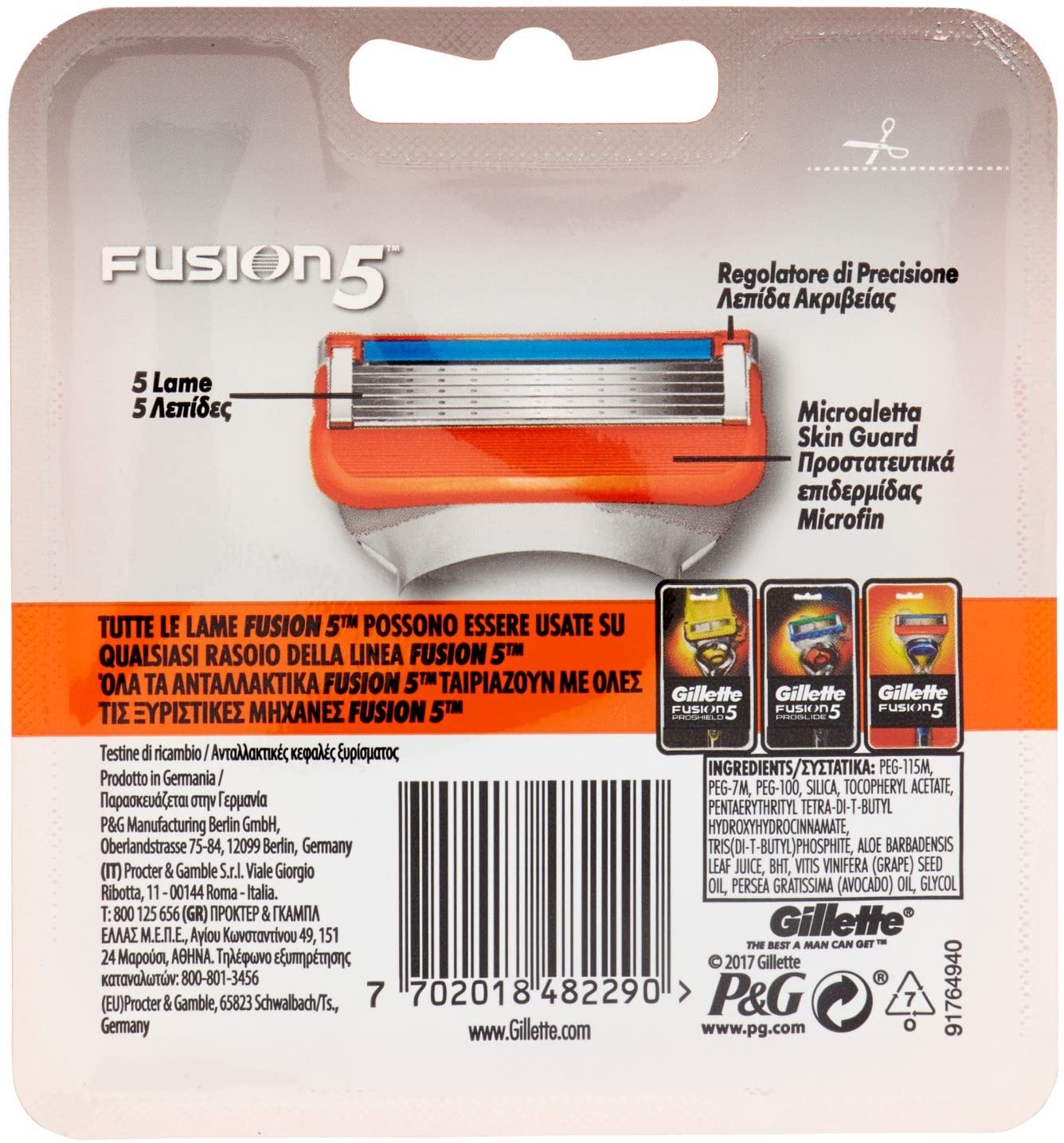 Gillette Fusion 5 Ersatzklingen (1x4)